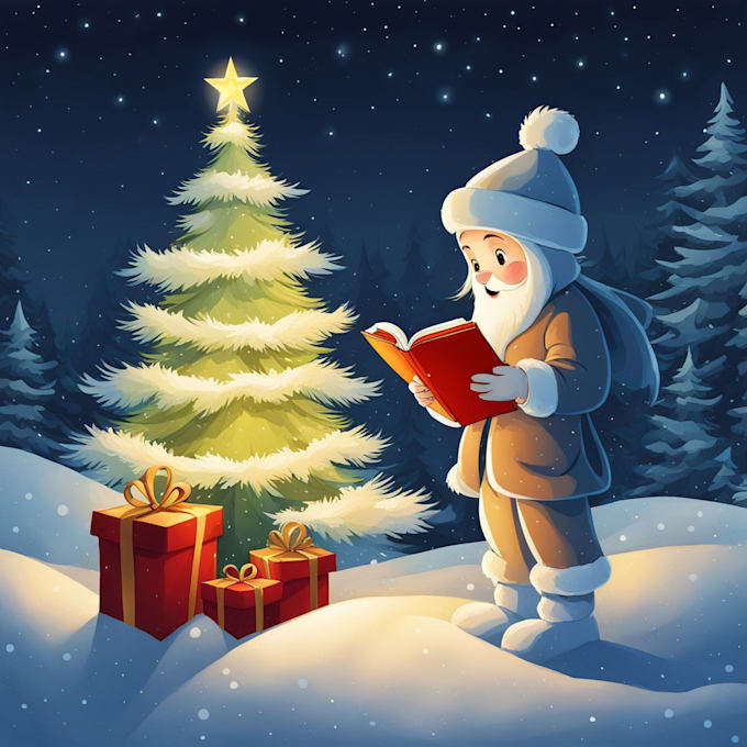 Christmas children story, children story book, kid story, illustration ...