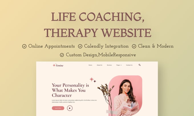 I will design medical website, mental health wellness counseling and therapy website - Image 3