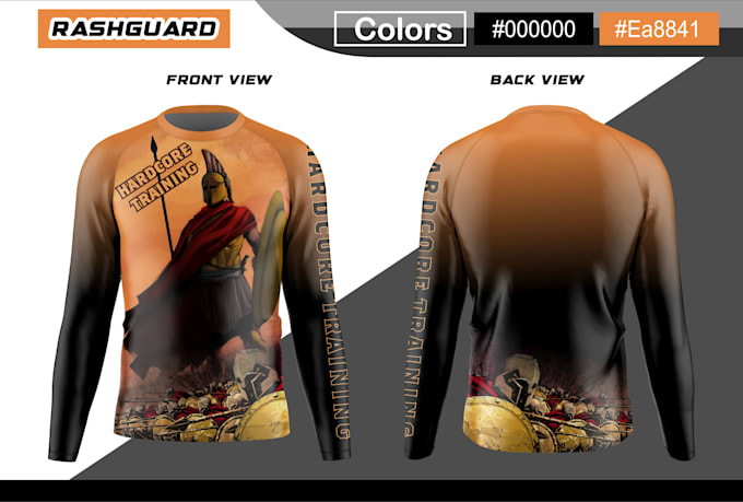 design creative rashguard with your logo and details