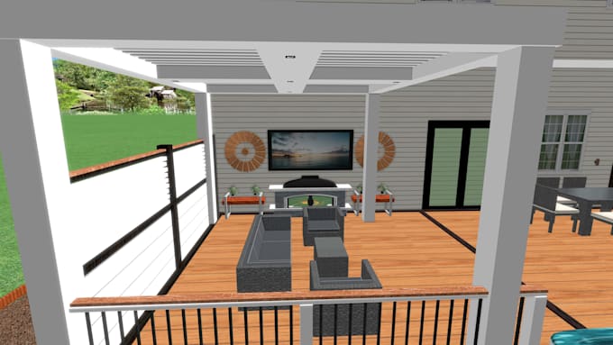 create landscapes, backyard, patio and frontyard renderings