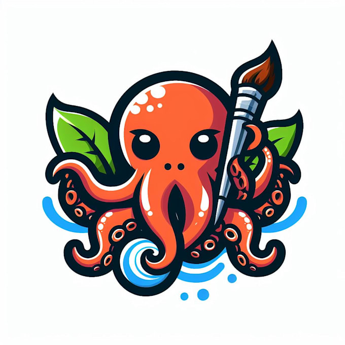 create modern  octopus mascot logo design for you