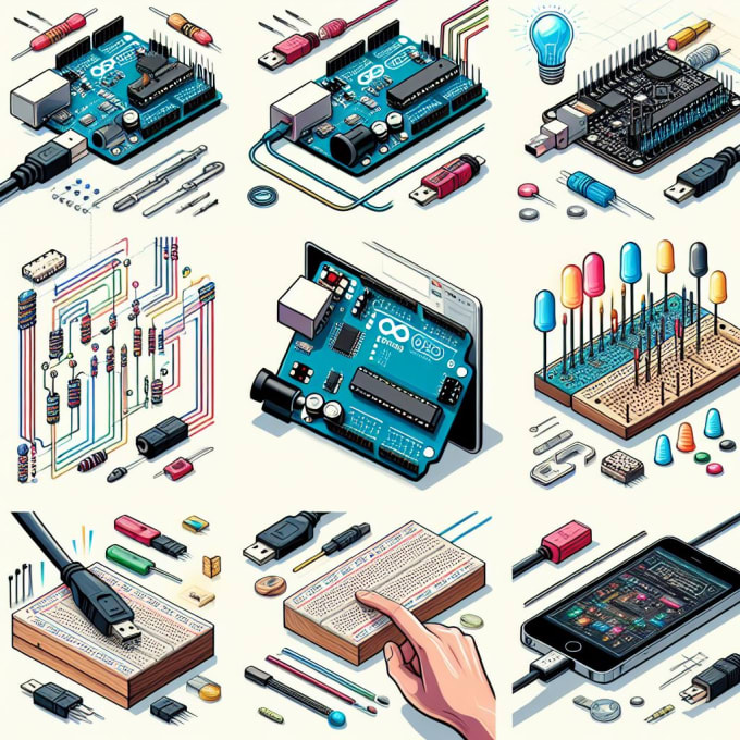Program arduino microcontroller for robotics or automation projects