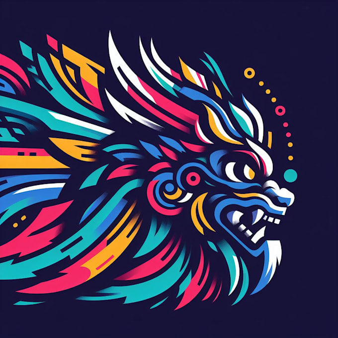 create unique barong head mascot logo