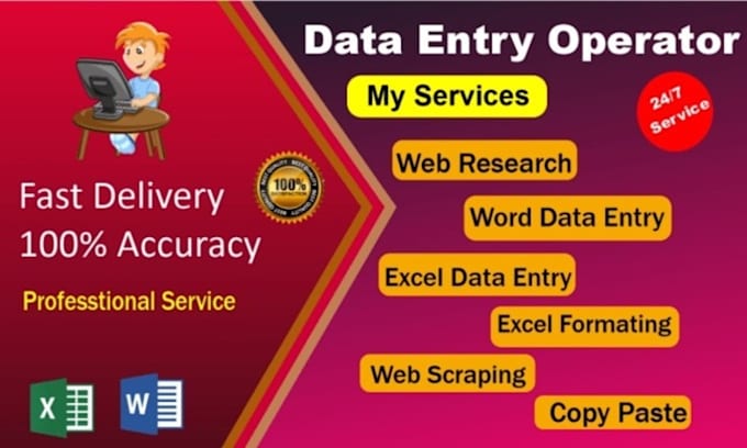 be your reliable data entry operator