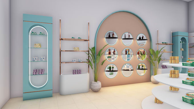 modern pharmacy, , dental clinic, doctor clinic ,medical store interior