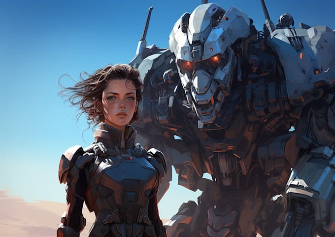 draw custom robot, mecha and cyborg character