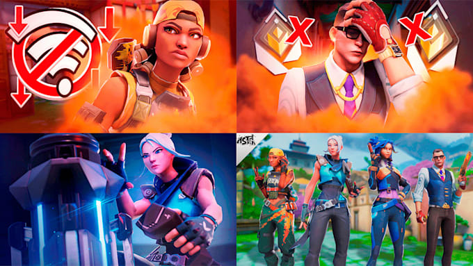 design you a professional 3d valorant thumbnail