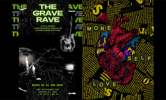 craft a sick 90s inspired old school rave flyer poster