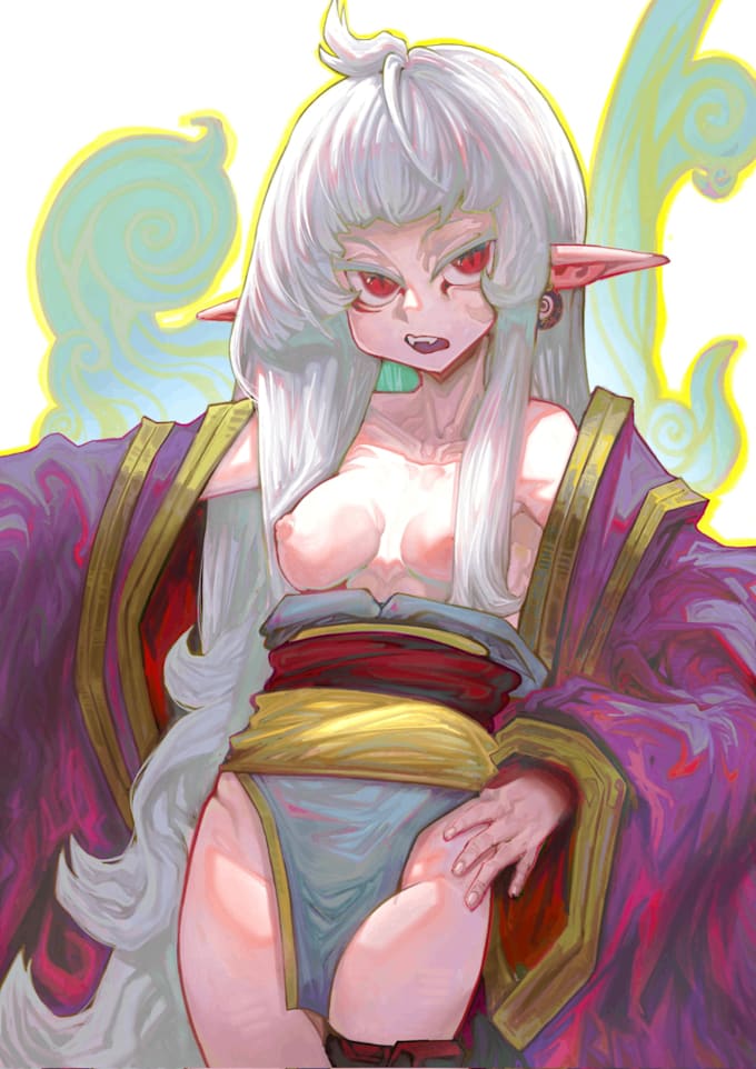 draw anime bust up in 3 day delivery sfw or nsfw