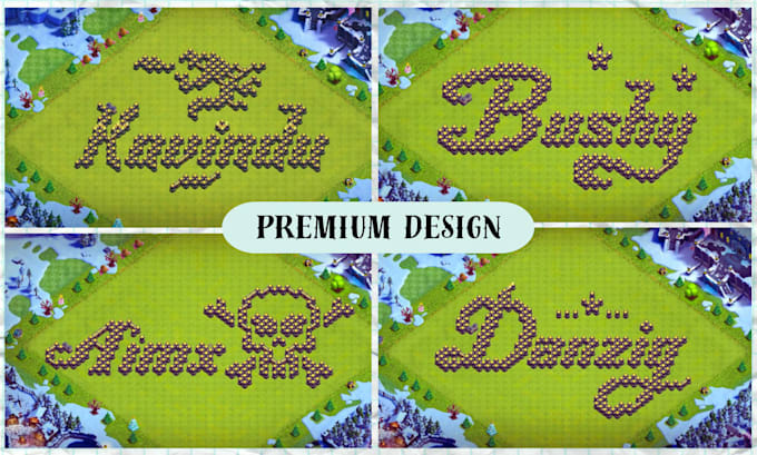 design your name in clash of clans using walls