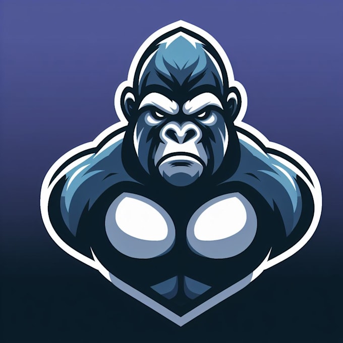 design awesome gorilla head mascot logo design only 15 hours