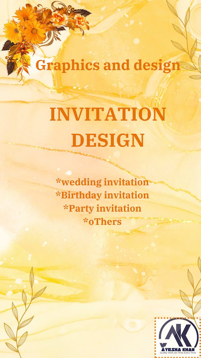 design invitation for weddings and different event