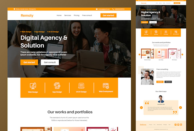 Do figma website ui ux design and landing page ui ux design by Pixaart ...