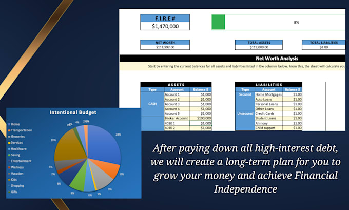 help you create a budget, debt payoff, and financial freedom plan