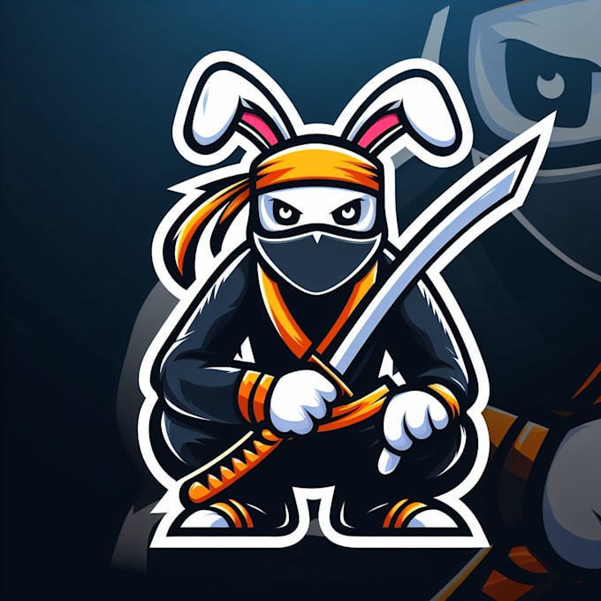 make an amazing rabbit ninja mascot logo for your company