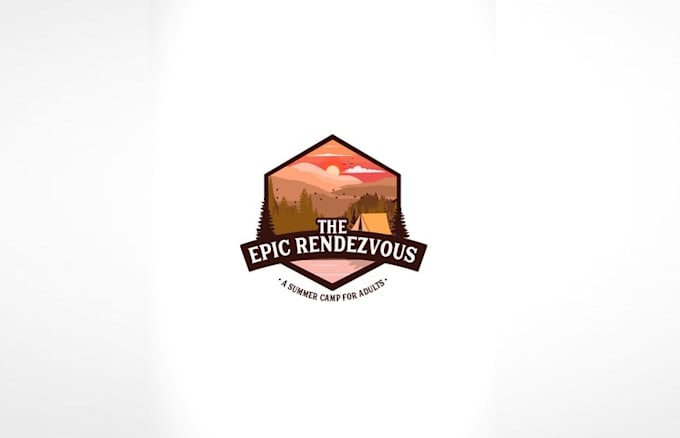epic summer camp adults logo design