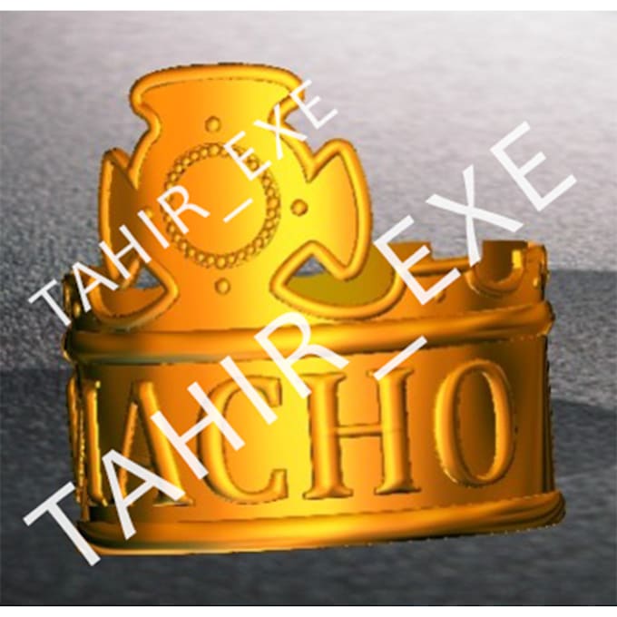 do cnc designs 2d 3d for champion belts in aspire and artcam