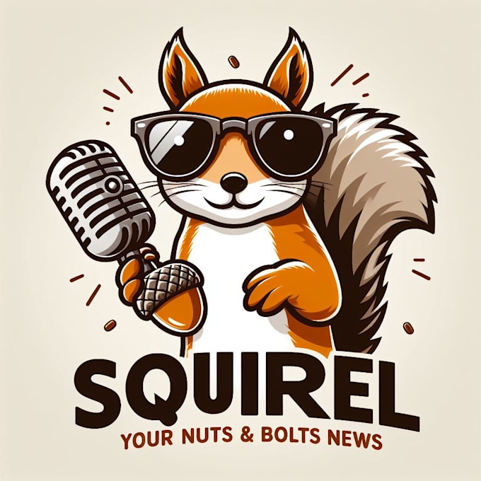 make creative squirnut  singer mascot logo design for your company