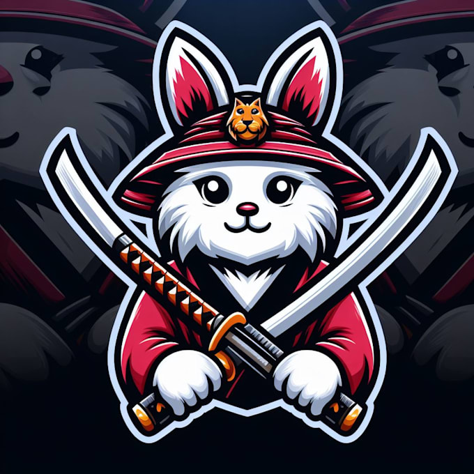 do hannya, katana, animal, mascot logo design