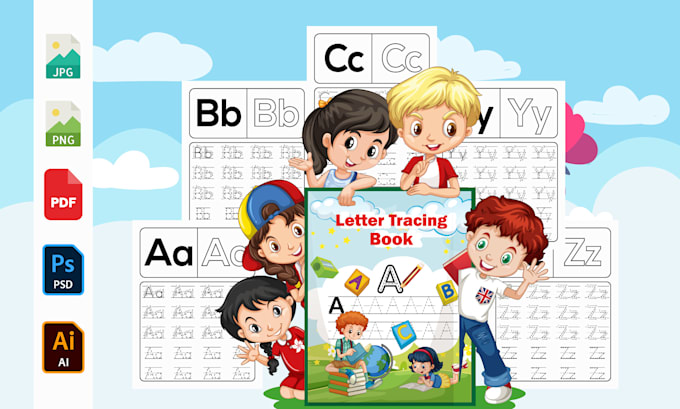 create letter tracing handwriting practice book