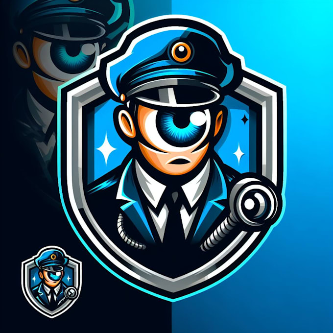 do eye catchy security company modern mascot logo design