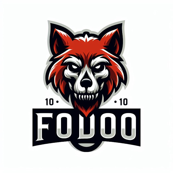 do skull head animal mascot logo design