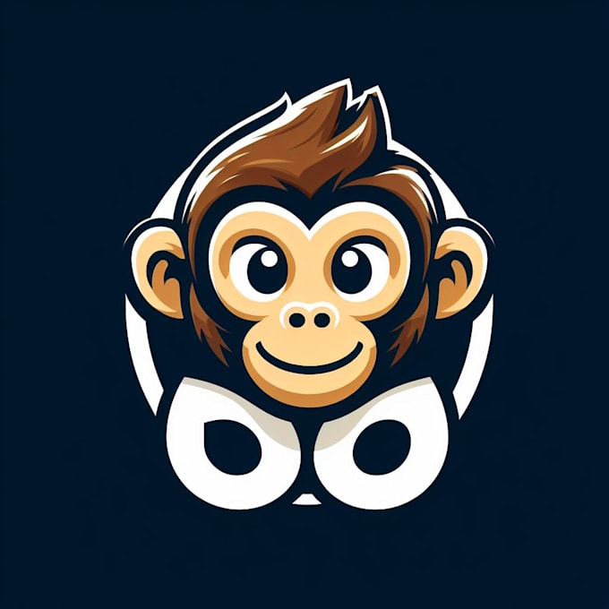 do monkey modern style mascot logo design