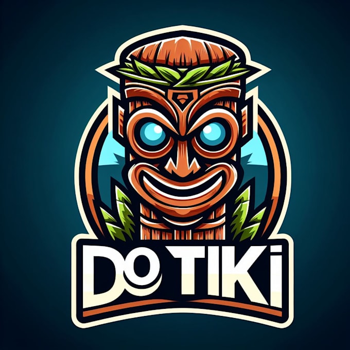 do tiki modern style mascot logo design