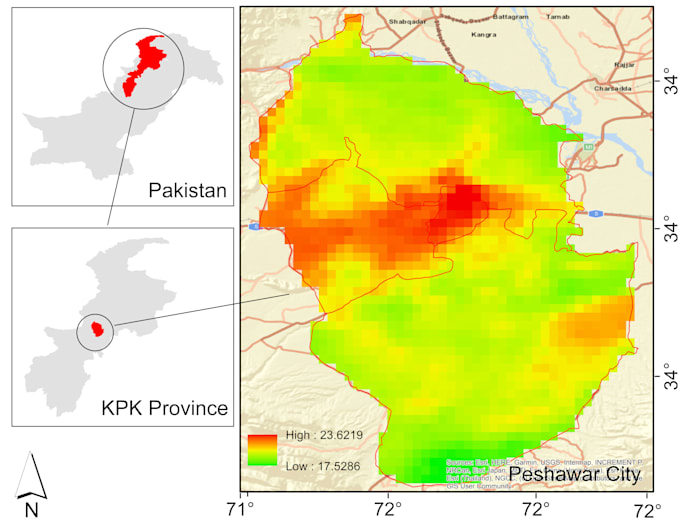 do any remote sensing, gis task using matlab, arcmap, python