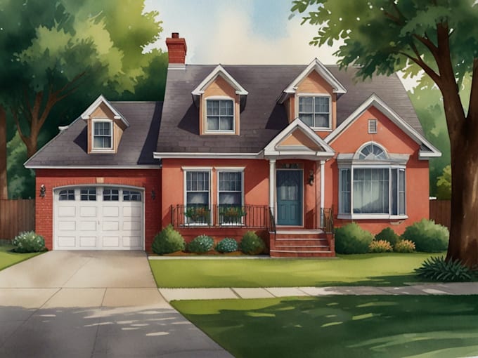 draw house portrait and friendship portrait