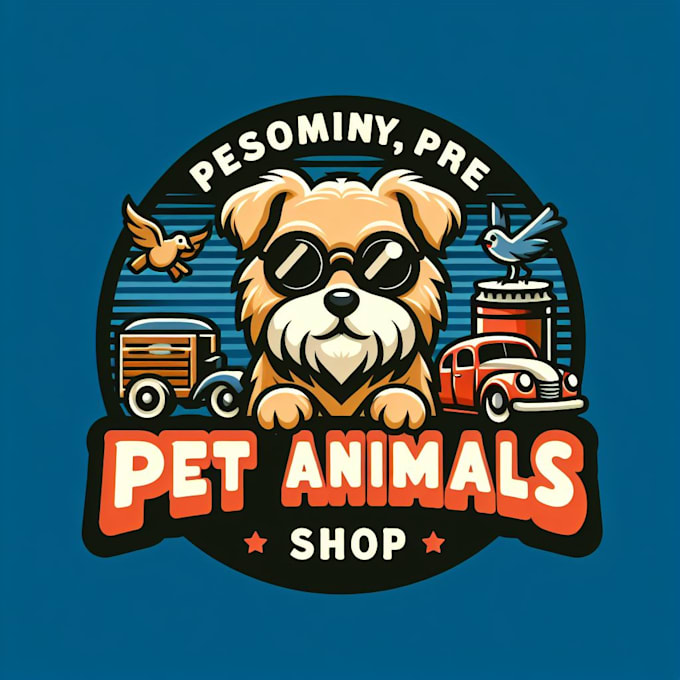 create beautiful pet animals shop mascot logo only 12 hours