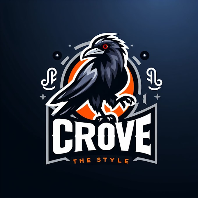 do, make, style, the, crow, bird, mascot logo design