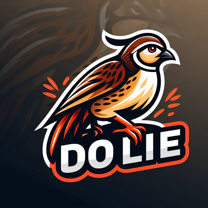 do, make, style, quail, bird, mascot logo design