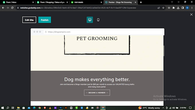godaddy website design, godaddy website redesign