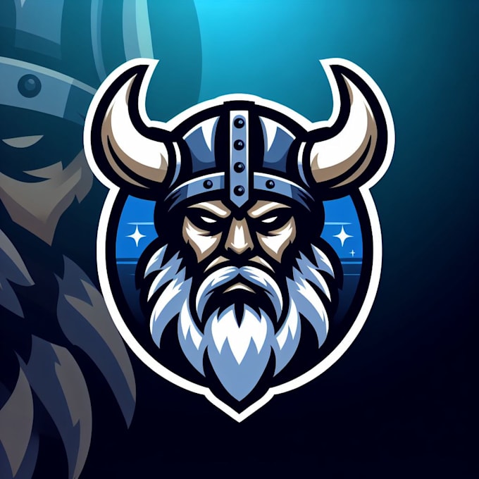 do, creative, modern, viking, head, mascot logo design