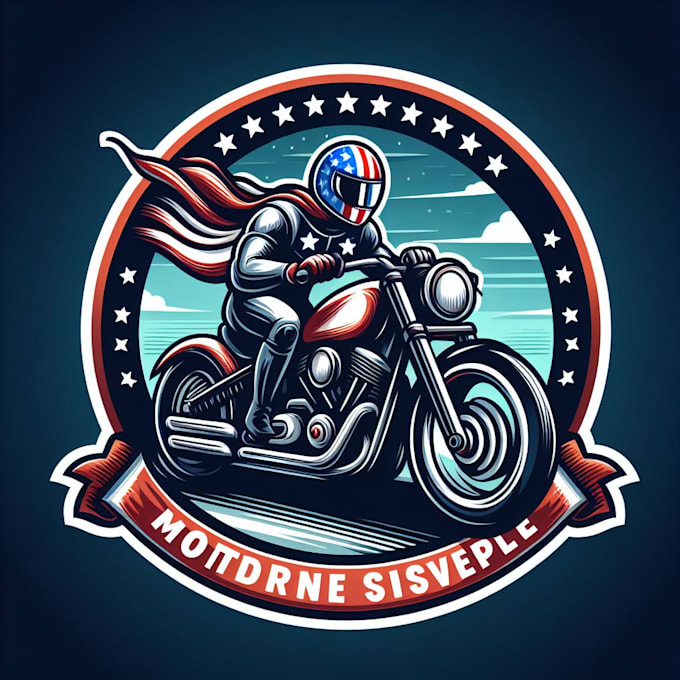 do modern awesome motorcycle mascot logo design