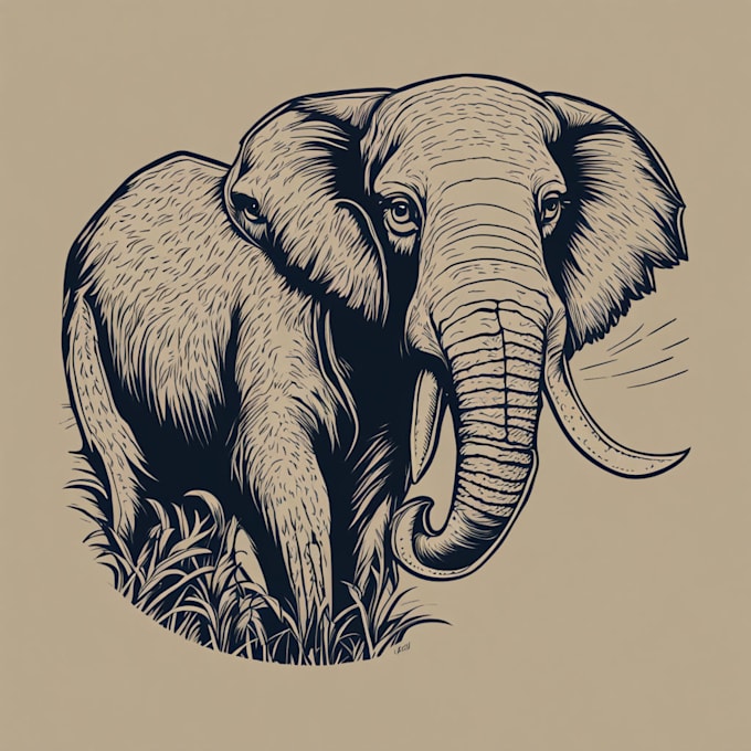 draw a pet portrait using linocut technique