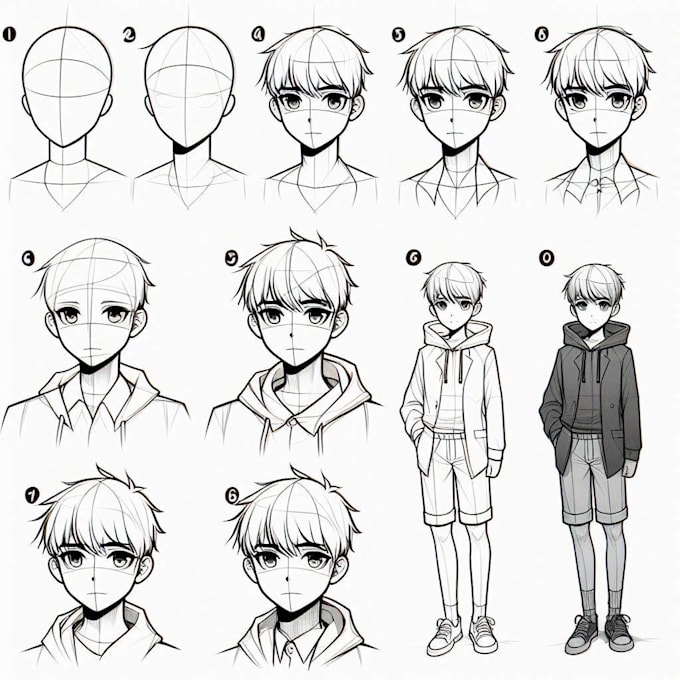 draw a manga or anime sketch
