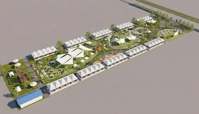 create site plan landscape design masterplan in 2d or 3d