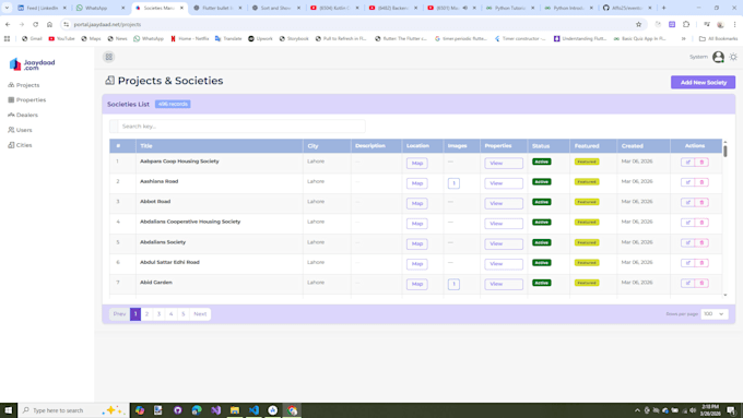 build mern stack web app, dashboard
