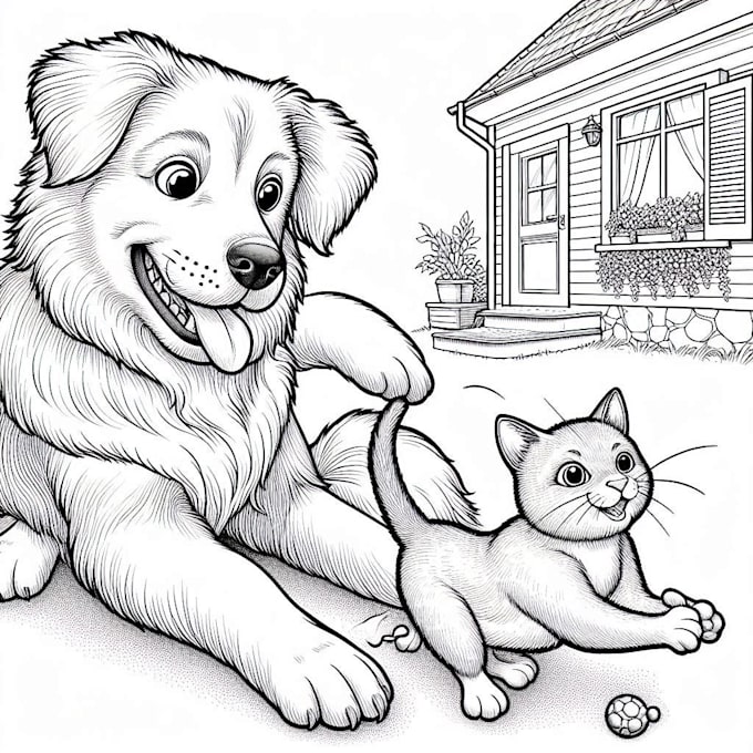 create an kids coloring book
