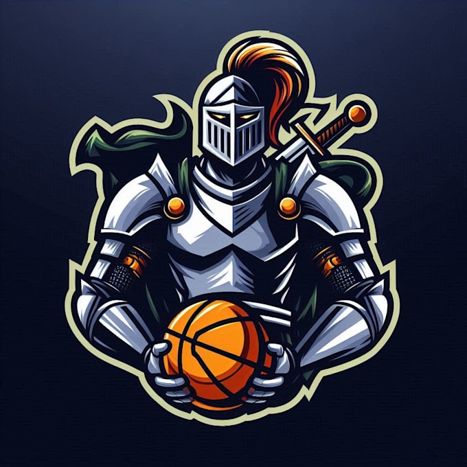 create beautiful basketball knight mascot logo within new concepts