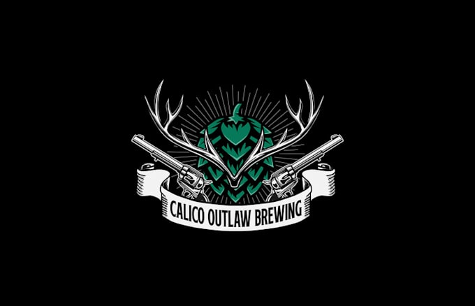 mountain microbrewery beer logo design