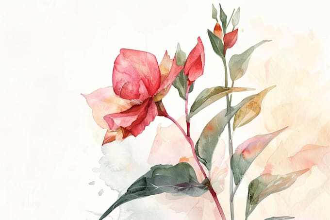 create a botanical watercolor illustration