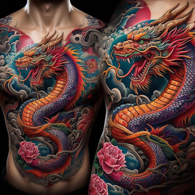 create a tattoo design in japanese style