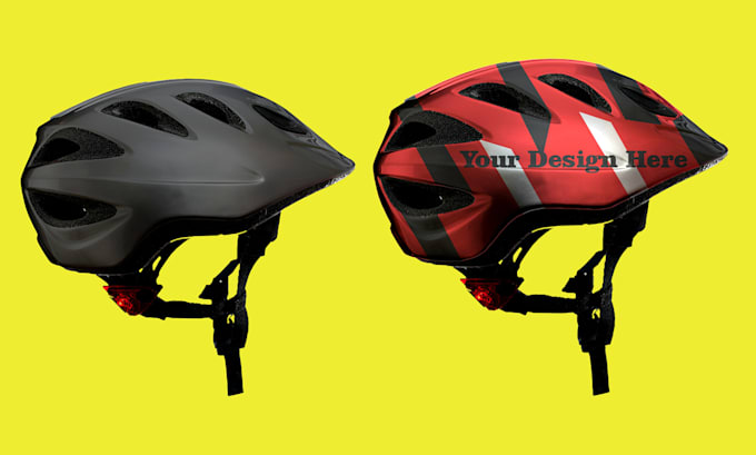 make sporty helmet wrap mockup