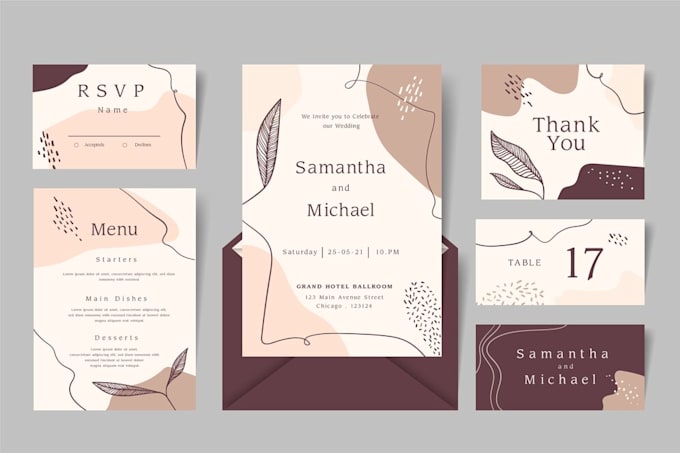 design elegant wedding stationery
