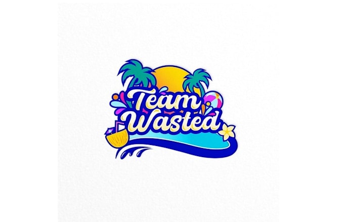 fun bold summer party logo dancehall music