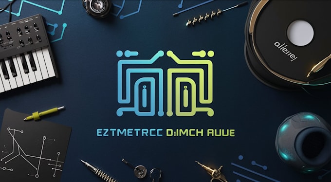 design dj metal edm music band logo
