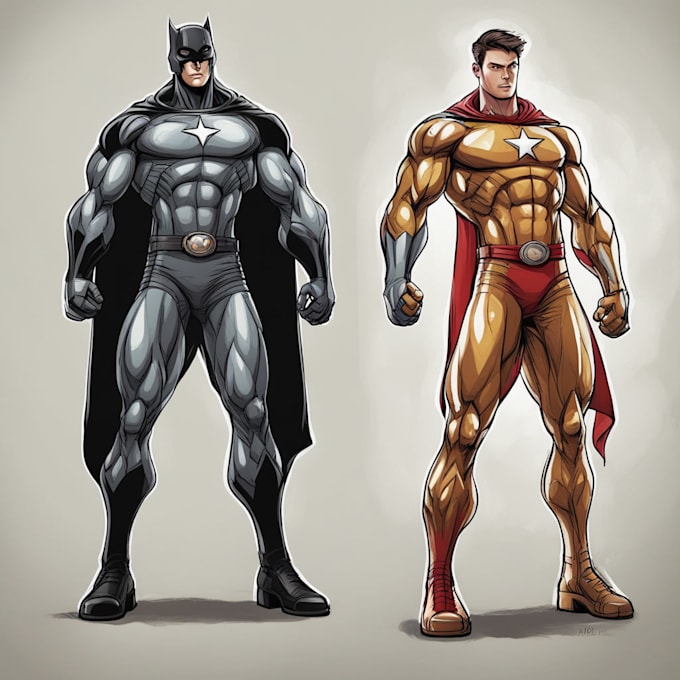 draw a superhero cartoon character